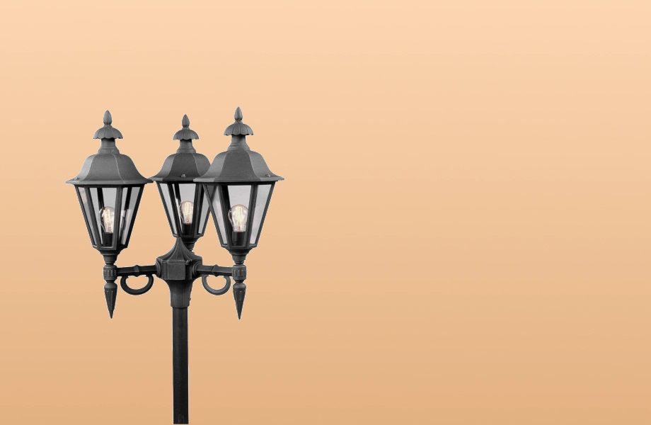 image of Light Poles 3 bulbs