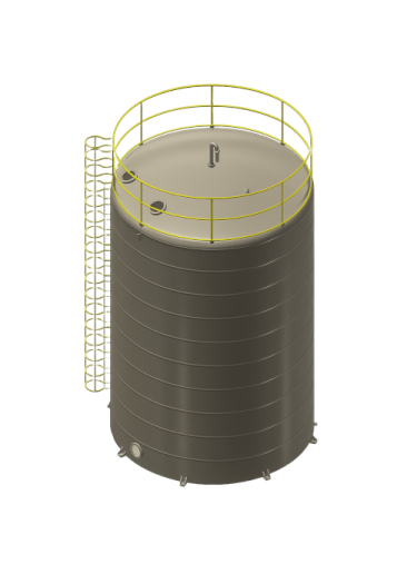 صورة خزان مياه سعة 150000 لتر مرجان المهيدب فيبر جلاس عمودي