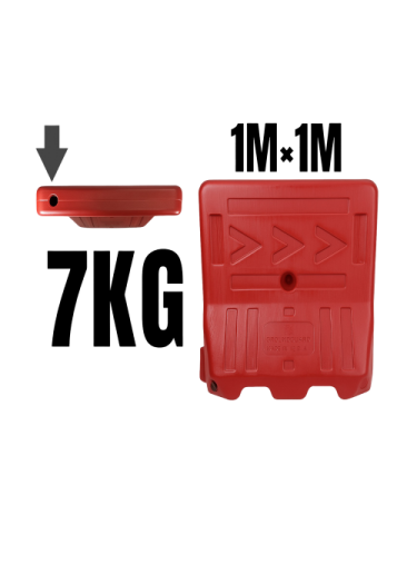 صورة حاجز مرور بلاستيك مقاس 1x1 وزن 7 كجم