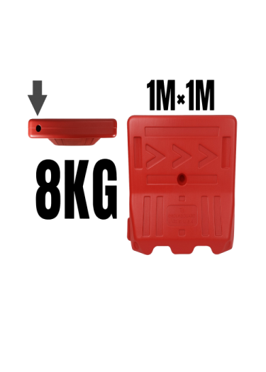 صورة حاجز مرور بلاستيك مقاس 1x1 وزن 8 كجم