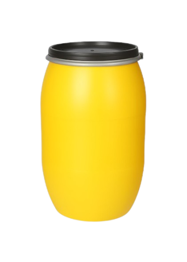 image of Polyethylene Plastic Waste Drum 1100 Liter With Lid Color Yellow