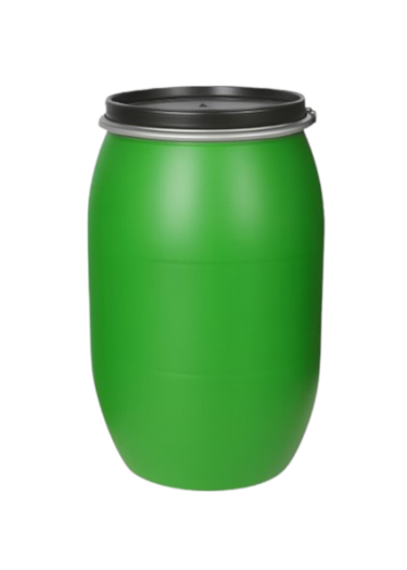 image of Polyethylene Plastic Waste Drum 1100 Liter With Lid Color Green