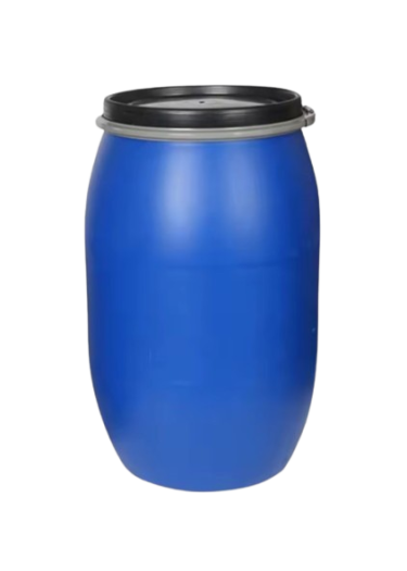 image of Polyethylene Plastic Waste Drum With Lid 1100 Liter Color Blue