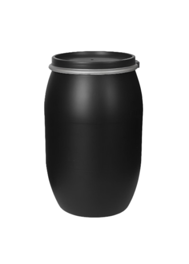 image of Polyethylene Plastic Waste Drum 660 Liter With Lid Color Black