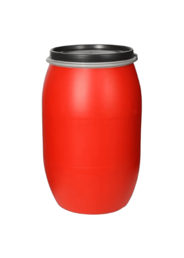 image of Plastic Drum With Lid 1100 Liter Color Red Made Of Polyethylene
