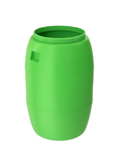 image of 660 Liter Polyethylene Plastic Barrel Open Top Color Green